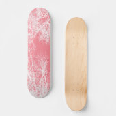 Roze en witte bomen persoonlijk skateboard (Voorkant)