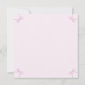 Roze en witte boog Eerste Heilige Communie Bedankkaart (Achterkant)