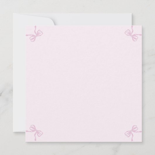 Roze en witte boog Eerste Heilige Communie Bedankkaart (Achterkant)