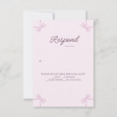 Roze en witte boog Eerste Heilige Communie RSVP Kaartje (Achterkant)