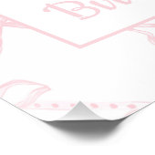 Roze en witte boog, grootduizendjarige verjaardag perfect poster (Hoek)