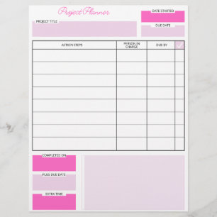 Roze en witte brochure briefhoofd