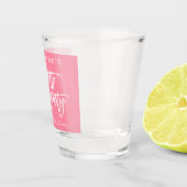 Roze en Witte Bruidsfeest Borrelglazen Shot Glas (Rechts)