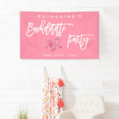 Roze en Witte Bruidsfeest Spandoek (Insitu)