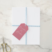 Roze en Witte Bruidsmeisjes Jurk  Cadeaulabel (Met Touw)