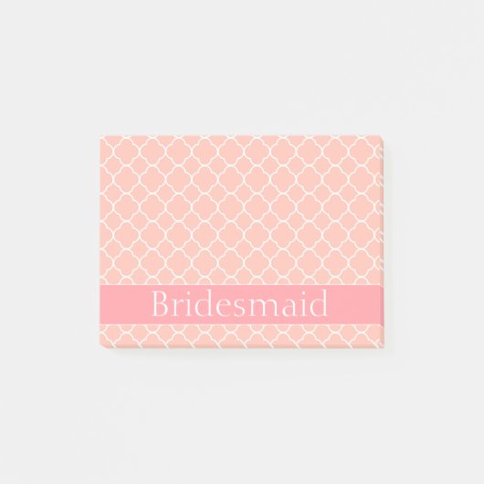 Roze en witte bruidsvlek post-it® notes (Voorkant)