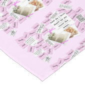 Roze en witte bruiloft Jubileum Tafelloper (Hoek)