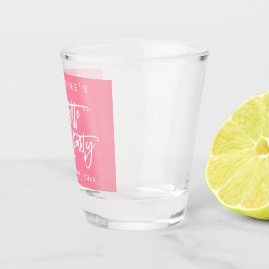 Roze en Witte Bruiloftsfeest Shot Glas (Rechts)