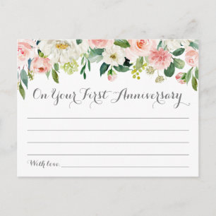 Roze en witte bruine weduwtijd Capsule-kaarten Briefkaart