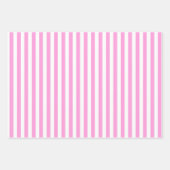 Roze en witte bubblegum strepen inpakpapier vel (Voorkant 2)