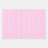 Roze en witte bubblegum strepen inpakpapier vel (Voorkant)