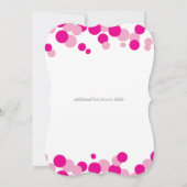 Roze en witte bubels Confetti bruiloft Kaart (Achterkant)