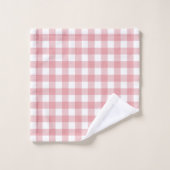 Roze en witte Buffalo geruite Bad Handdoek (Wasdoekje)