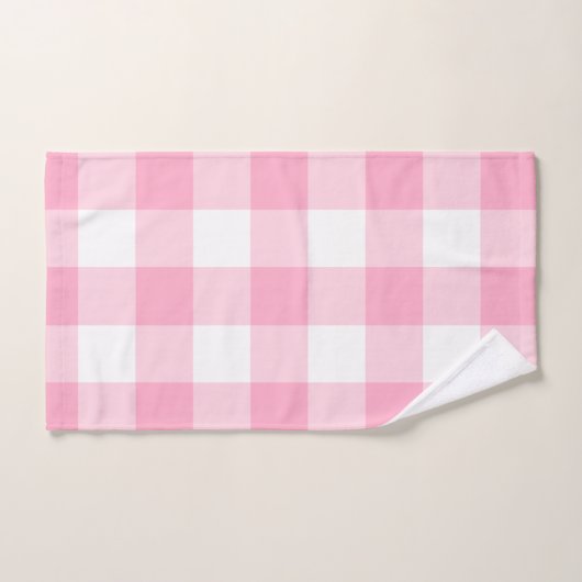 Roze en witte BuffaloTest Bath Towel Set Bad Handdoek (Handdoek)