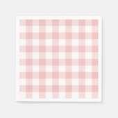 Roze en Witte Buffel Plaid Gingham Servet (Voorkant)