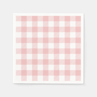 Roze en Witte Buffel Plaid Gingham Servet