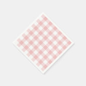 Roze en Witte Buffel Plaid Gingham Servet (Hoek)