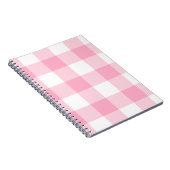 Roze en witte buffellaptop notitieboek (Rechterzijde)