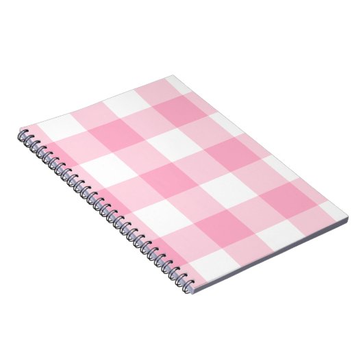 Roze en witte buffellaptop notitieboek (Rechterzijde)