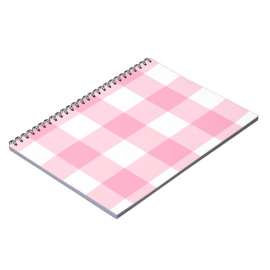 Roze en witte buffellaptop notitieboek (Linkerzijde)