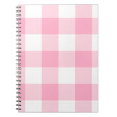 Roze en witte buffellaptop notitieboek (Voorkant)