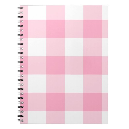 Roze en witte buffellaptop notitieboek (Voorkant)