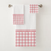 Roze en witte buffelplaat bad handdoek (Insitu)