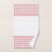 Roze en witte buffelplaat bad handdoek (Handdoek)