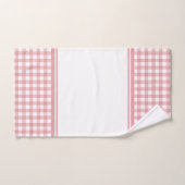 Roze en witte buffelplaat bad handdoek (Handdoek)