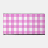 Roze en witte buffelplaat bureaumat (Voorkant)