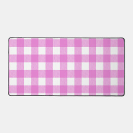 Roze en witte buffelplaat bureaumat