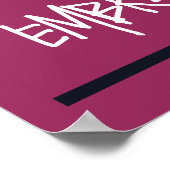 Roze en witte buikvlinders Brace Happiness Poster (Hoek)