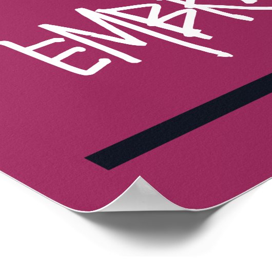 Roze en witte buikvlinders Brace Happiness Poster (Hoek)