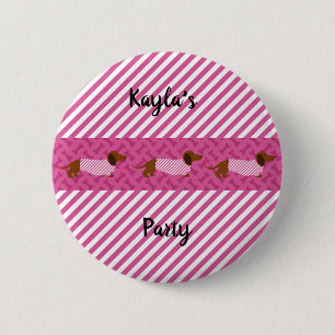 Roze en witte Button