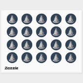 Roze en Witte Cake Feest Ronde Sticker (Vel)