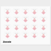 Roze en Witte Cake Save the Date Hart Sticker (Vel)