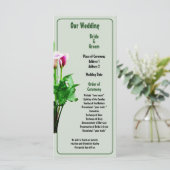 Roze en Witte Calla Lelie Huwelijksprogramma Programmakaart (Staand voorkant)