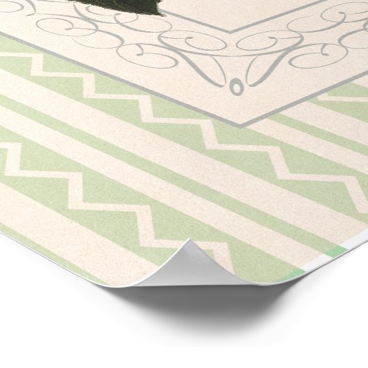 Roze en Witte Camellia Shabby Elegance Poster (Hoek)