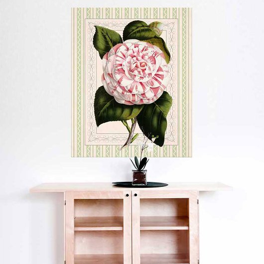  Roze en Witte Camellia Shabby Elegance Poster