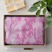 Roze en witte Camouflage Birthday Tissuepapier (Geschenk)