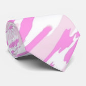 Roze en witte Camouflage Patroon Stropdas (Opgerold)