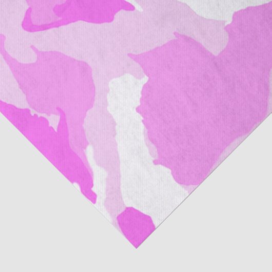 Roze en witte Camouflage Patroon Tissuepapier (Detail)