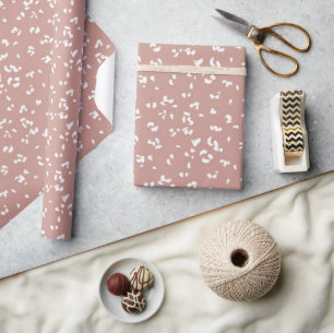 Roze en witte Cheetah afdrukken   Minimale proefdr Cadeaupapier