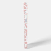 Roze en witte Cheetah print Case-Mate iPhone Case (Achterkant / Links)
