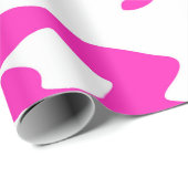 Roze en Witte Cheetah spots Dierenprint Cadeaupapier (Rol Hoek)