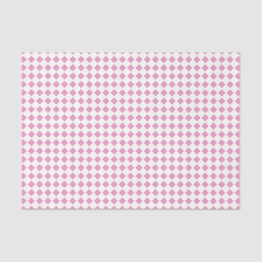 Roze en witte cheque (ontwerp 49 roze serie) tissuepapier (Voorkant)