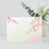Roze en witte Cherry Blossom Hartelijk dank Bedankkaart (Staand voorkant)