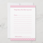 Roze en witte Chevron advieslijst voor nieuwe moed Kaart (Voorkant)