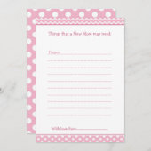 Roze en witte Chevron advieslijst voor nieuwe moed Kaart (Voorkant / Achterkant)