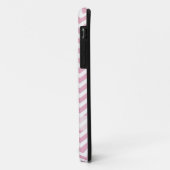 Roze en witte chevron Case-Mate iPhone case (Achterkant/links)